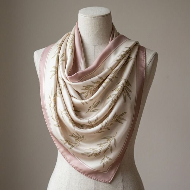 Pañuelo de seda "Olivo"